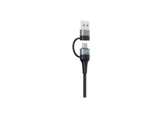 HAVIT CB6244 4 IN 1 MULTI CHARGING CABLE USB-A/USB-C TO USB-C/LIGHTNING